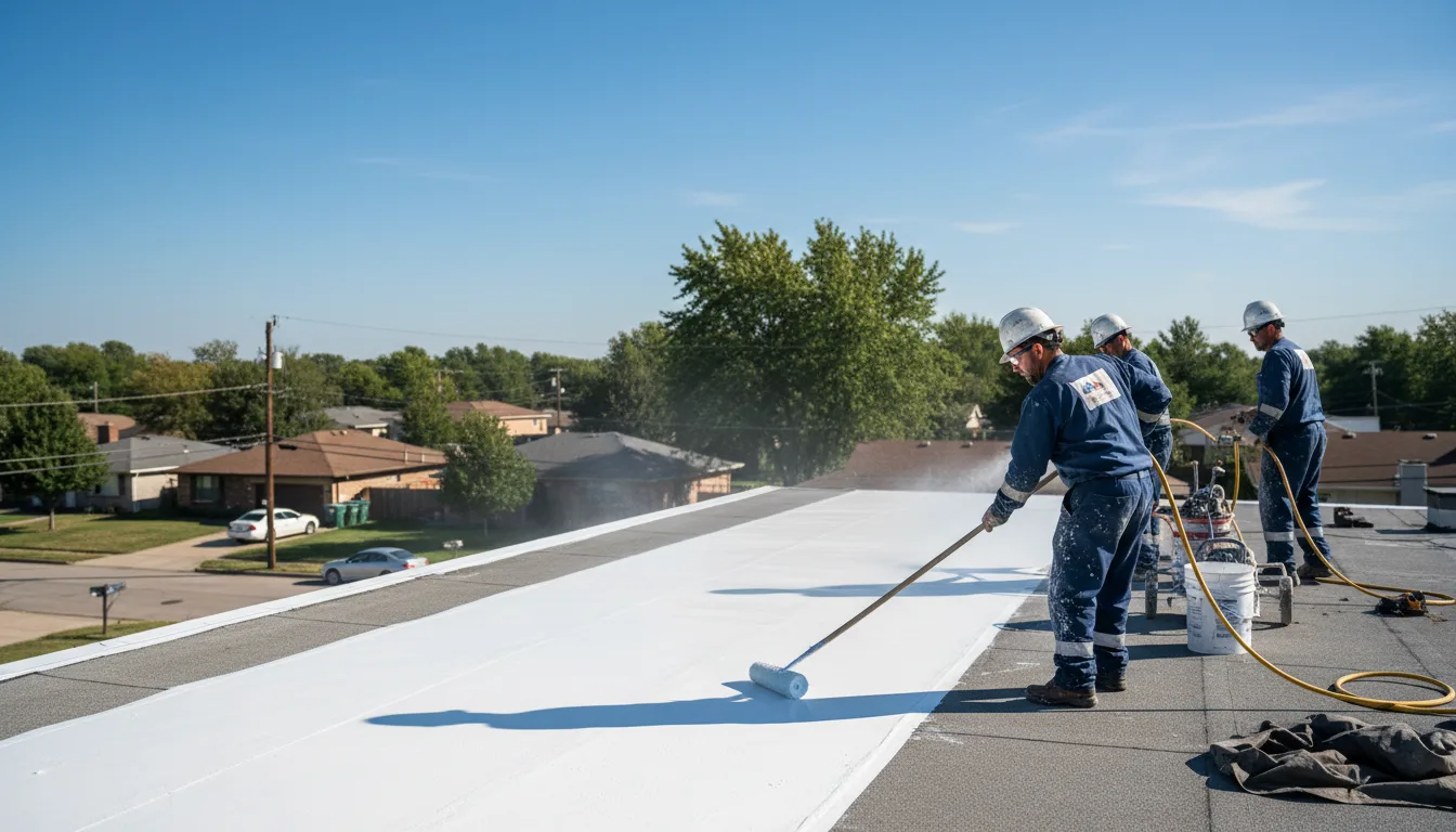 Commercial roof coating in Sundown, TX near me
